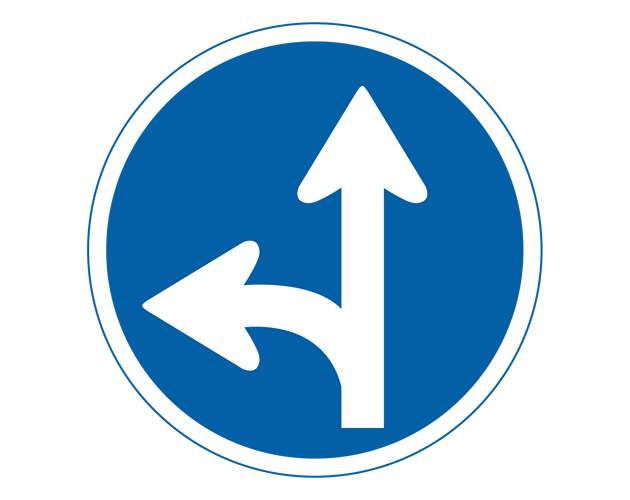 道路標識（指定方向外進行禁止）のイラスト（フリー素材）