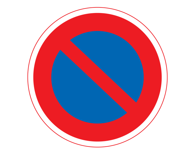 道路標識（駐車禁止）のイラスト（フリー素材）