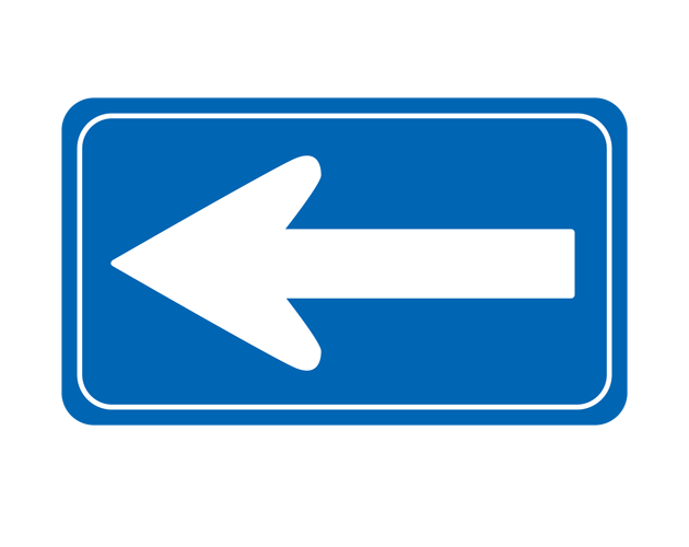 道路標識（一方通行）のイラスト（フリー素材）