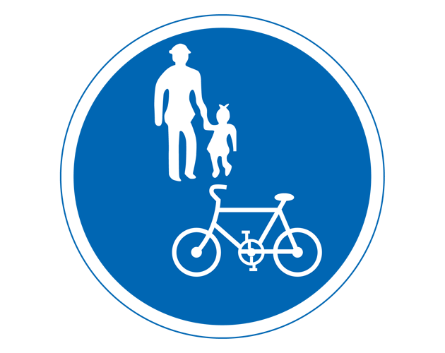 道路標識（自転車および歩行者専用）のイラスト（フリー素材）