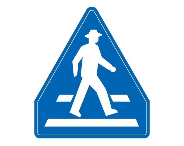 道路標識（横断歩道）のイラスト（フリー素材）
