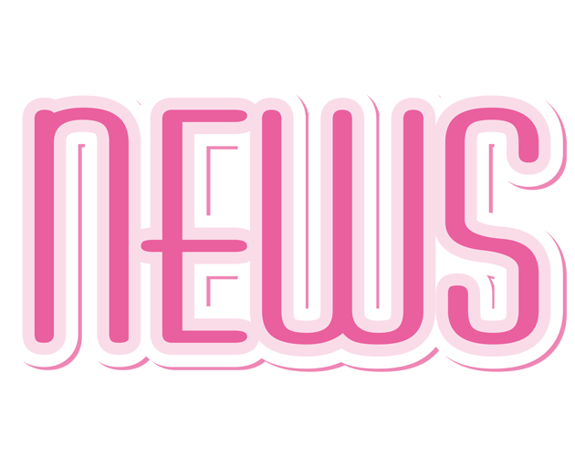 かわいいピンクのニュースPOPデザイン、フリー素材